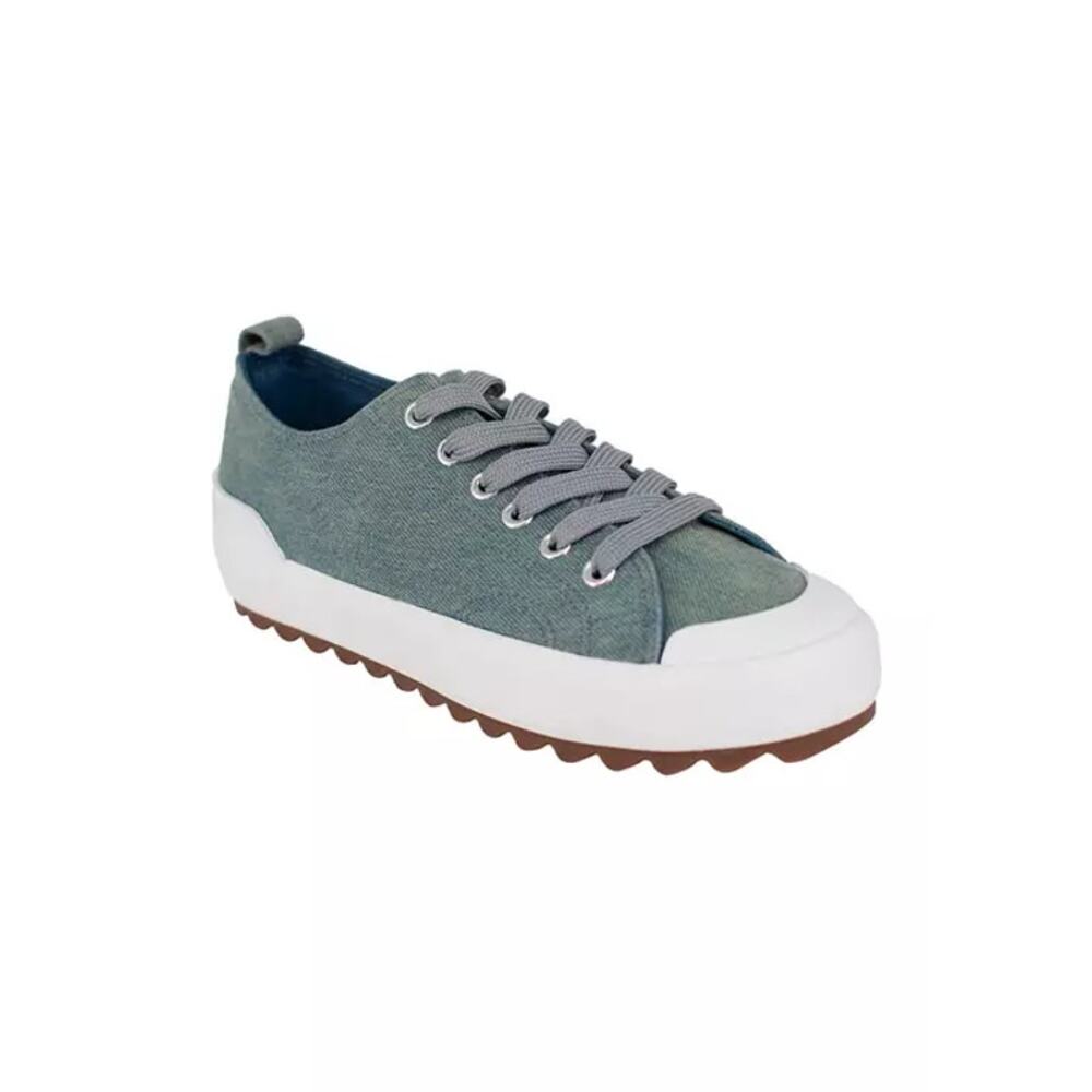 Mudd Evelyn Lug Sneakers Blue Denim Womens Size 8 NWT/$MSRP45